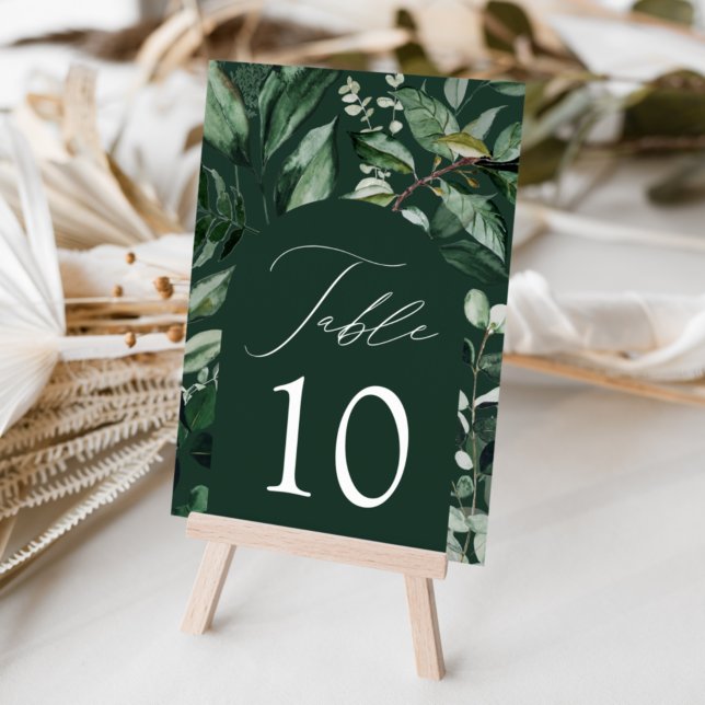 Abundant Greenery Arch Wedding Table Number (Creator Uploaded)
