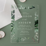 Abundant Greenery Frame Wedding Acrylic Invitations<br><div class="desc">Celebrate your love with our Abundant Greenery wedding invitation,  showcasing your wedding details elegantly framed by a rich border of eucalyptus,  ferns,  and lush greenery on a transparent acrylic background. Perfect for weddings in any season,  this modern botanical invitation adds a timeless,  natural touch to your wedding celebration.</div>