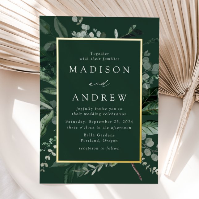 Abundant Greenery Frame Wedding Gold (Creator Uploaded)