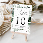 Abundant Greenery Personalized Wedding Table Number<br><div class="desc">Elegant,  botanical wedding table cards featuring the table number,  your names,  and wedding date nestled in a rectangular frame surrounded by eucalyptus,  ferns,  and other rich greenery. Personalize the number for each table card and add it to your cart. Designed to coordinate with our Abundant Greenery wedding collection.</div>