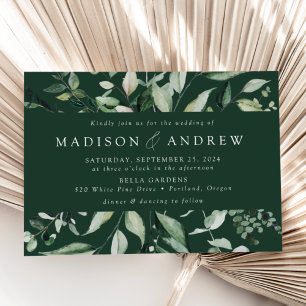 Abundant Greenery Wedding Invitation