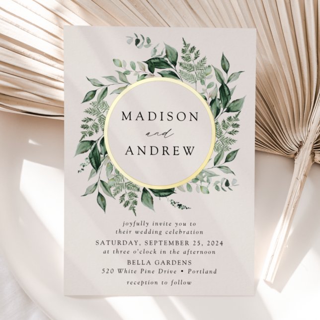 Abundant Greenery Wreath Cream Wedding Gold (Creator Uploaded)