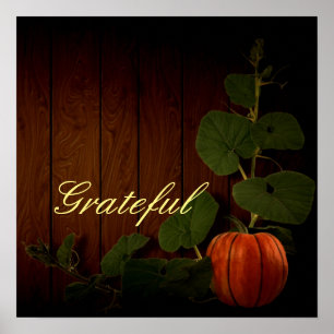Abundant Harvest Pumpkin Thanksgiving Poster