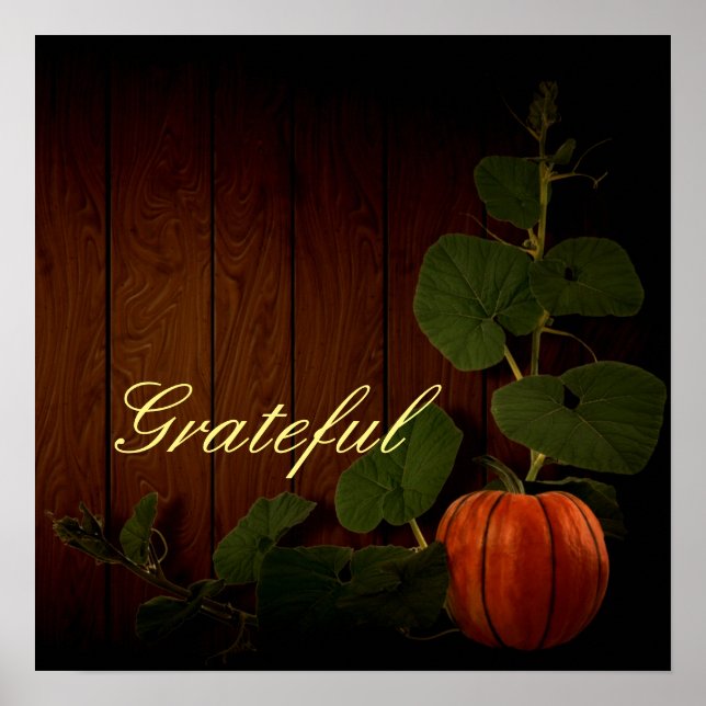Abundant Harvest Pumpkin Thanksgiving Poster (Front)