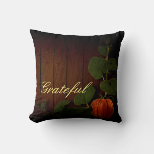 Abundant Harvest Pumpkin Thanksgiving Throw Pillow