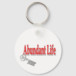 Abundant Life: The Key - v1 (John 10:10) Keychain