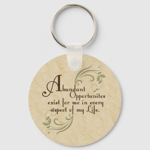 Abundant Opportunities Affirmation Keychain