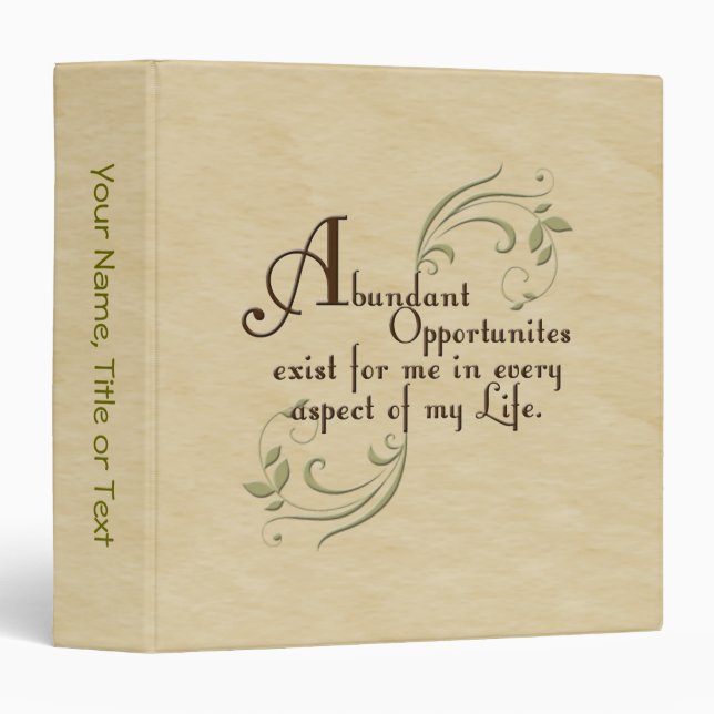 Abundant Opportunities Binder (Front/Spine)