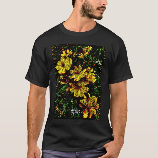 Abundant Permaculture Kitchen Garden Plants Nastur T-Shirt (Front)