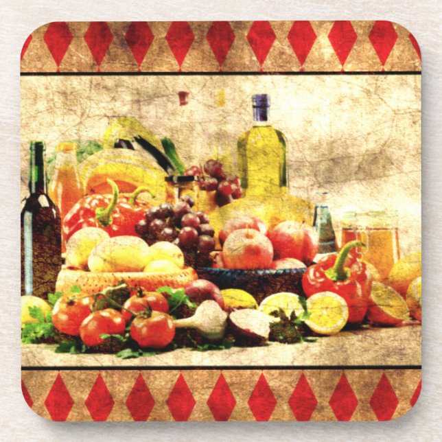 Abundant Table Distressed Digital Coaster (Front)