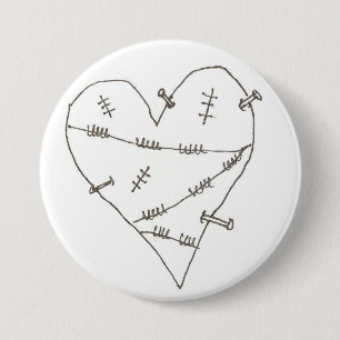 Abused Heart 3 Inch Round Button