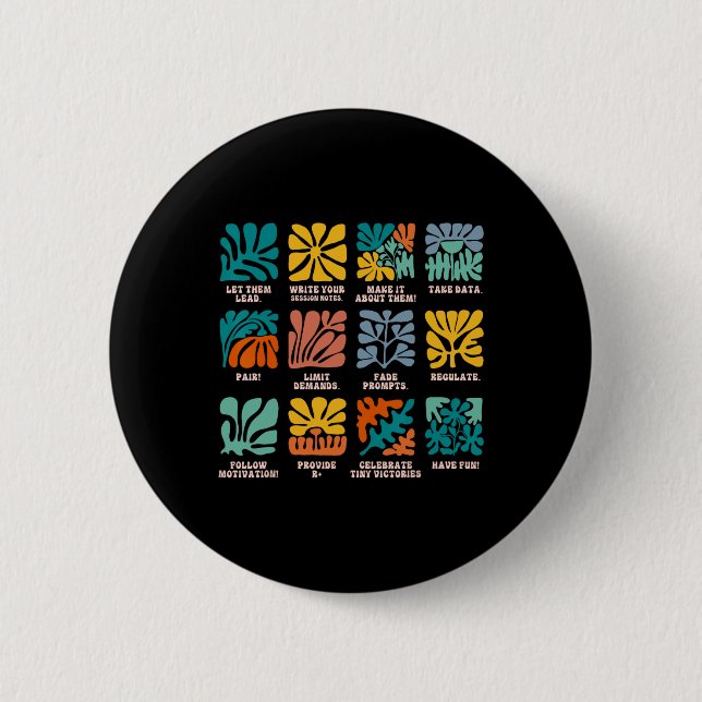 Aby Applied Behaviour Analyst Advocate Autism Lets 2 Inch Round Button (Front)