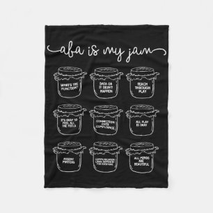Aby Is My Jam Autism Awareness Behaviour Analyst  Fleece Blanket