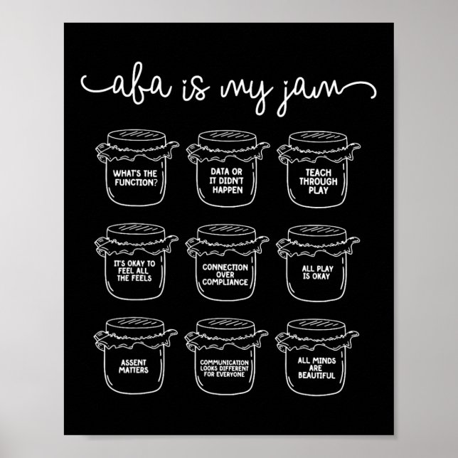 Aby Is My Jam Autism Awareness Behaviour Analyst  Poster (Front)