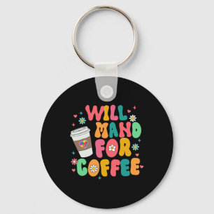 Aby Sped Autism Awareness Coffee Lover Will Mand F Keychain