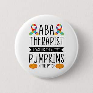 Aby Therapist Halloween Costume Pumpkins Behaviour 2 Inch Round Button