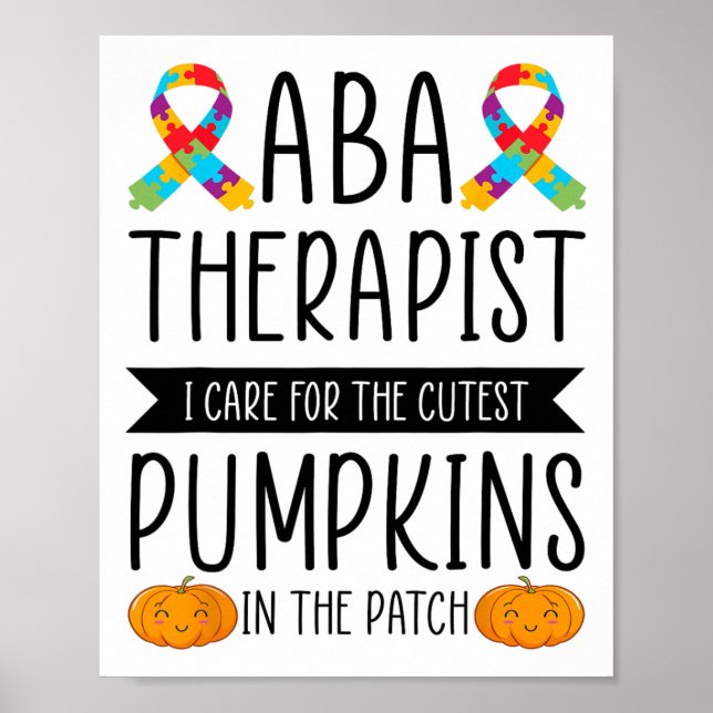 Aby Therapist Halloween Costume Pumpkins Behaviour Poster (Front)