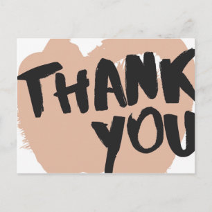 Abys Brush Lettering Thank You Postcard Mailer