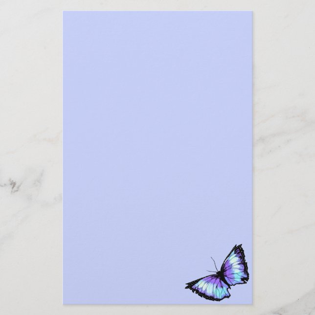 "Abyss" (Blue Butterfly) Stationery (Front)