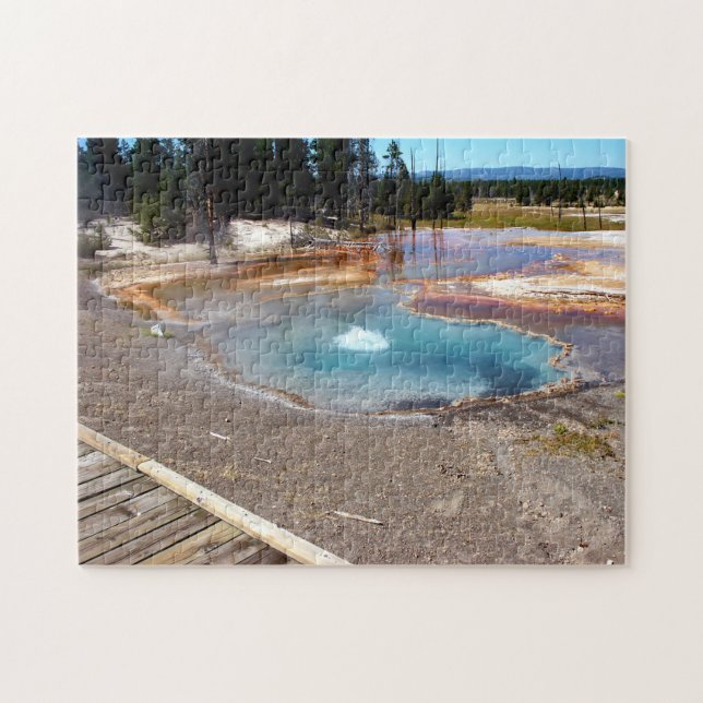 Abyss Pool Hot Springs Yellowstone National Park Jigsaw Puzzle (Horizontal)