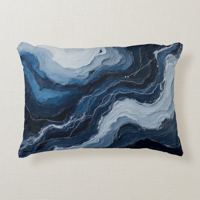 "Abyssal Flow" Accent Pillow (Front)