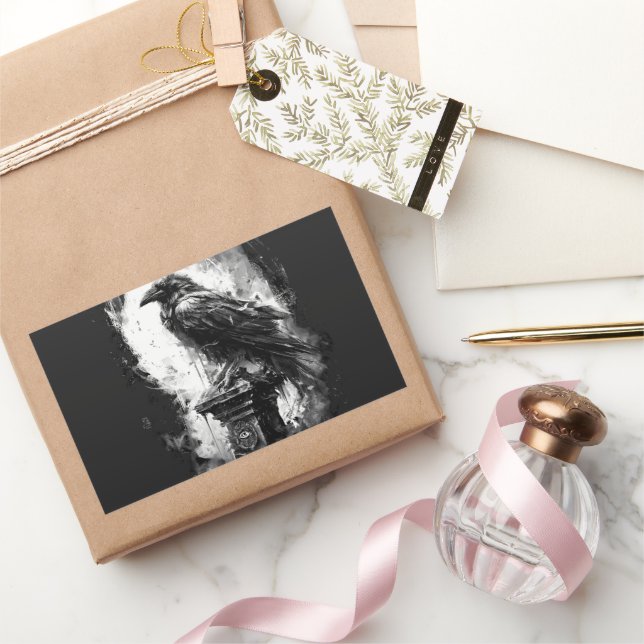 Abyssal Gaze Heavy Metal Raven Skull Sticker (Gifting)