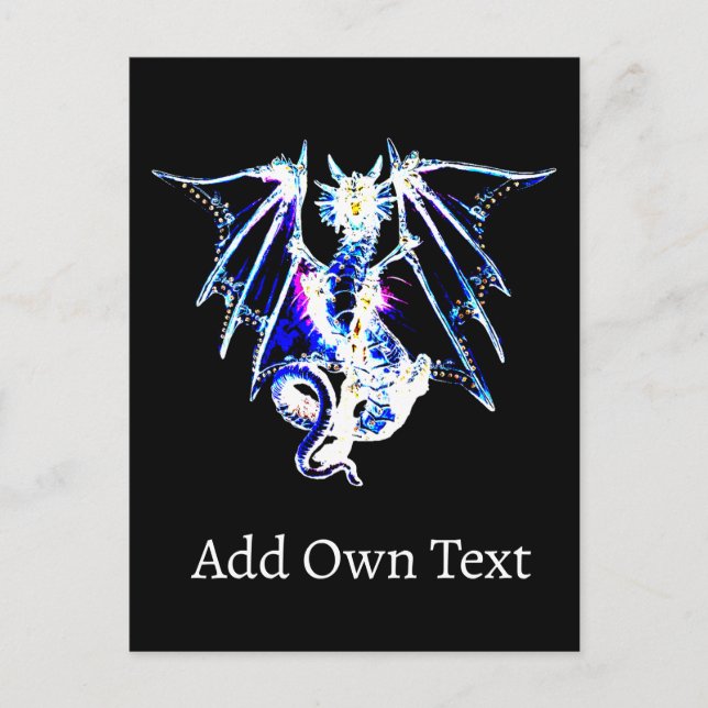 Abyssal Leviathan Dragon Deep Sea Monster Art  Postcard (Front)