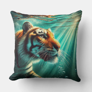 Abyssal Stripes Throw Pillow