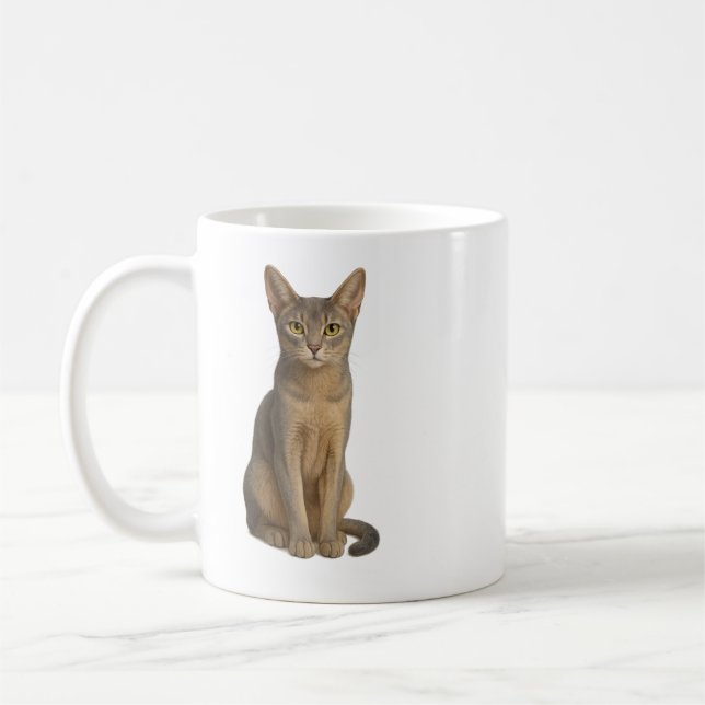 Abyssinian Blue Cat Mug (Left)