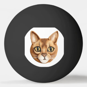 Abyssinian Cat 3D Inspired Ping Pong Ball