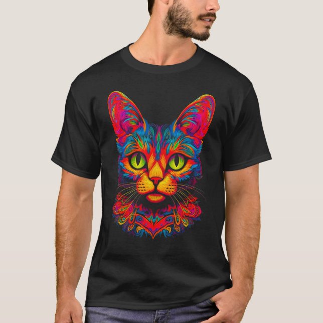 Abyssinian Cat Art T-Shirt (Front)