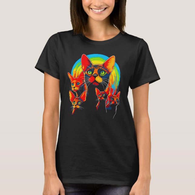 Abyssinian Cat Best Friends T-Shirt (Front)