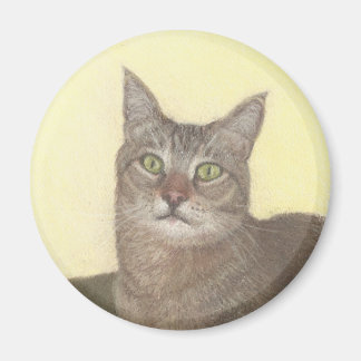 Abyssinian Cat Circle Magnet
