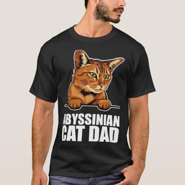 Abyssinian cat dad T-Shirt (Front)
