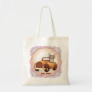 Abyssinian Cat Driving Car  Tote Bag