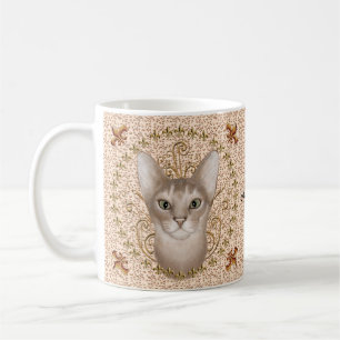 Abyssinian Cat Fleur De Lis mug