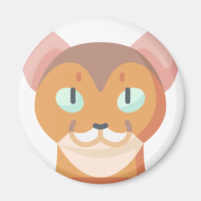 Abyssinian cat magnet (Front)