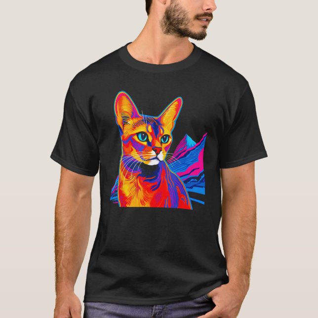 Abyssinian Cat Mountain T-Shirt (Front)