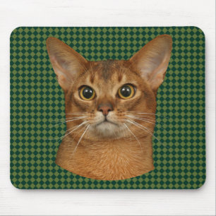 abyssinian cat mouse pad
