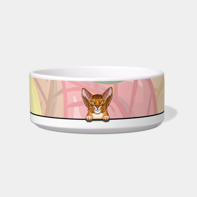 Abyssinian Cat Pet Bowl (Front)