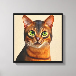 Abyssinian - Cat Portrait Canvas Print