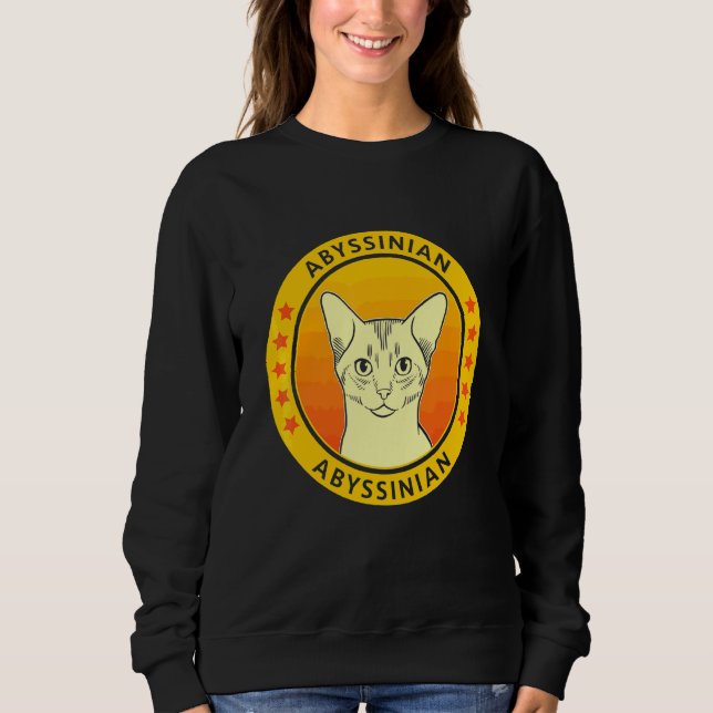 Abyssinian Cat Portrait Sweatshirt (Front)