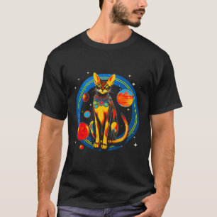 Abyssinian Cat Universe Science T-Shirt