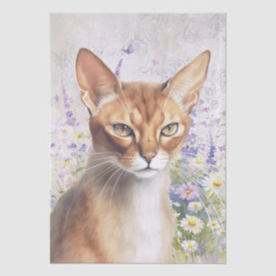 Abyssinian Cat Watercolor Tissue Paper