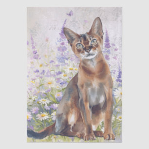 Abyssinian Cat Watercolor Tissue Paper