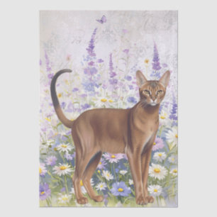 Abyssinian Cat Watercolor Tissue Paper