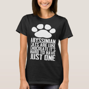 Abyssinian cats are like chocolate its hard to hav T-Shirt