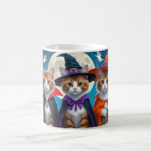 Abyssinian Cats Pumpkin Halloween Funny Coffee Mug