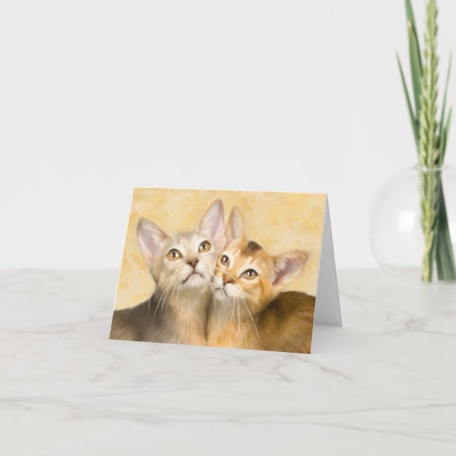 Abyssinian Kittens Card (Front)