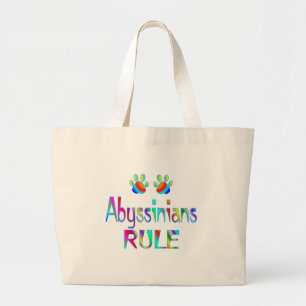Abyssinians Rule Large Tote Bag